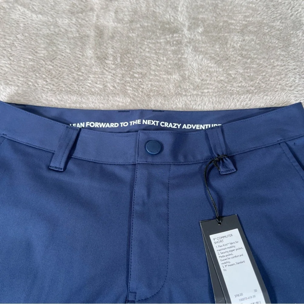 Rhone‎ Commuter Shorts Mens 30 Navy Blue Flex Knit Performance Golf Casual NWT